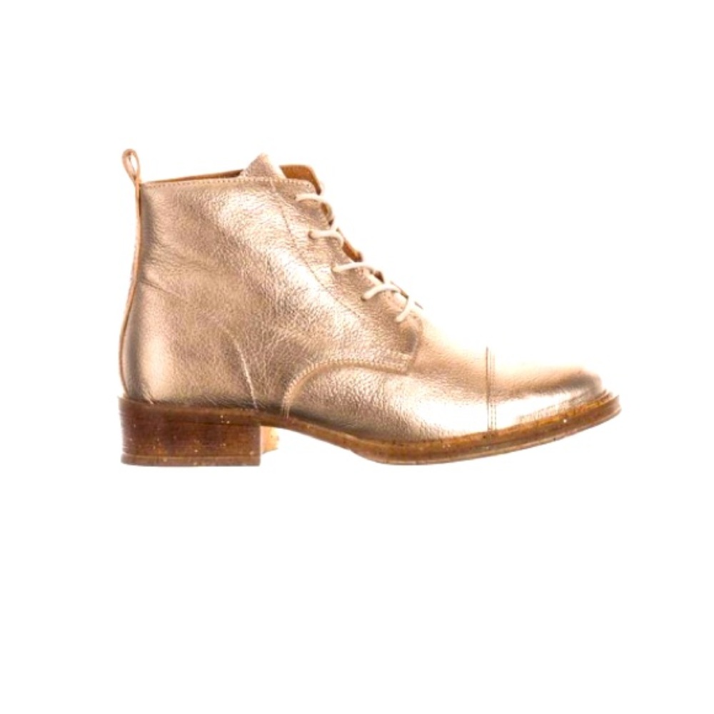 Ten Points Leather Pandora Gold Lace Up Boot
